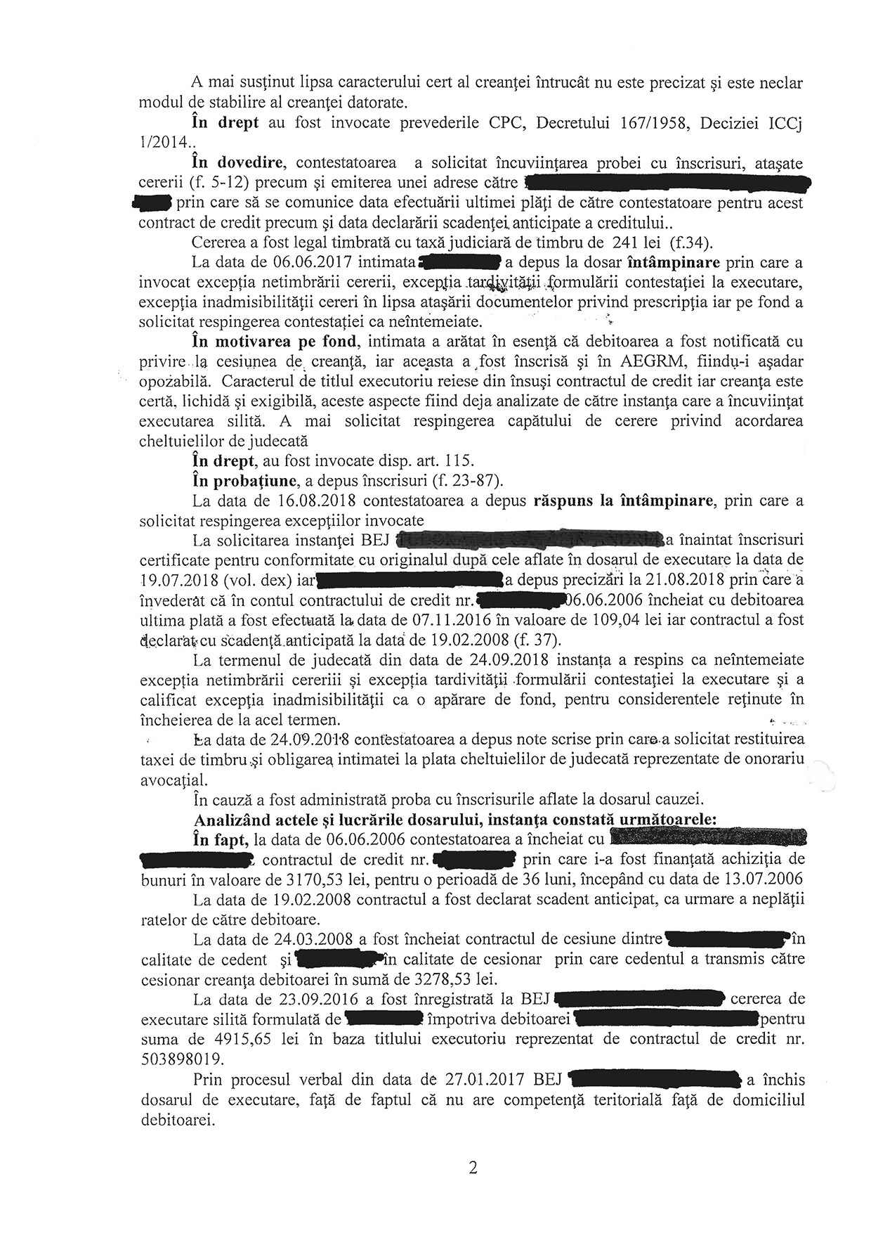 Dosar Hotarare Judecatoreasca 2017 castigat in instanta